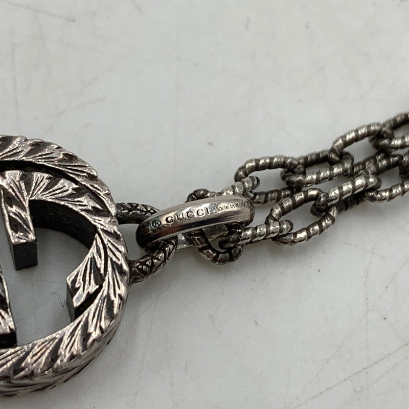 【中古品】【メンズ/レディース】 GUCCI グッチ インターロッキングG ネックレス アラベスク アクセサリー ペンダント Ag925 182-260615-ko-01-tei カラー：シルバー 万代Net店