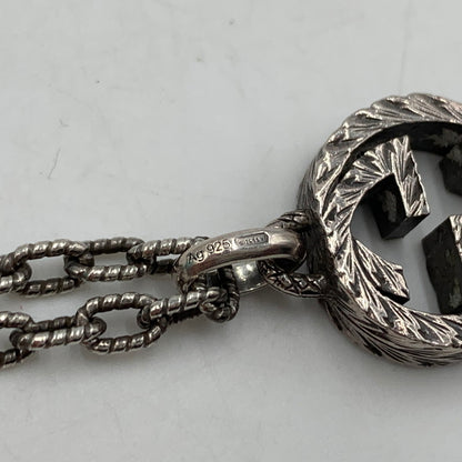 【中古品】【メンズ/レディース】 GUCCI グッチ インターロッキングG ネックレス アラベスク アクセサリー ペンダント Ag925 182-260615-ko-01-tei カラー：シルバー 万代Net店