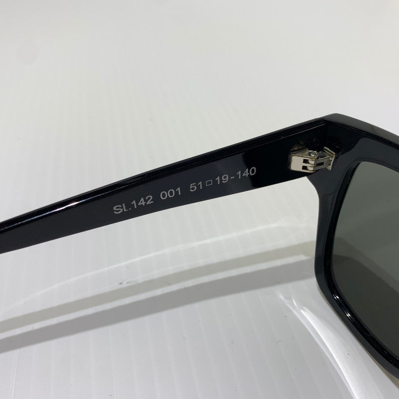 【中古品】【メンズ】 Saint Laurent サンローラン SUNGLASSES SL.142-001 サングラス アイウェア 黒縁フレーム 203-260622-ko-19-tei サイズ：51□19-140 カラー：ブラック 万代Net店