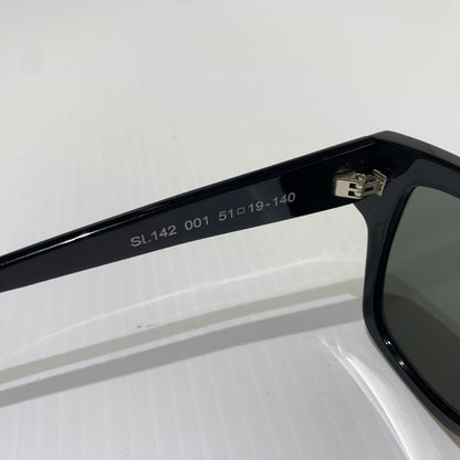 【中古品】【メンズ】 Saint Laurent サンローラン SUNGLASSES SL.142-001 サングラス アイウェア 黒縁フレーム 203-260622-ko-19-tei サイズ：51□19-140 カラー：ブラック 万代Net店