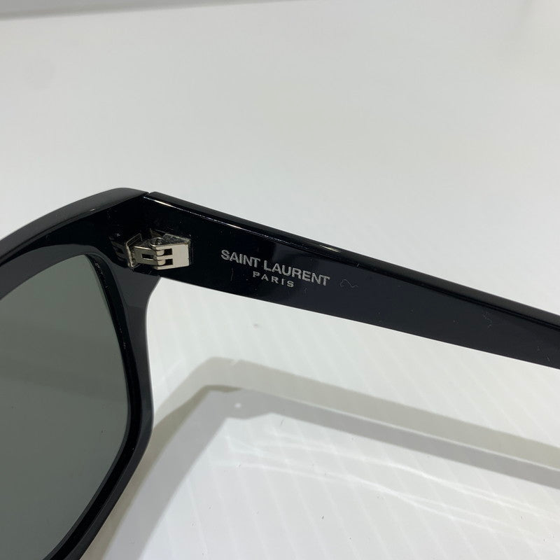 【中古品】【メンズ】 Saint Laurent サンローラン SUNGLASSES SL.142-001 サングラス アイウェア 黒縁フレーム 203-260622-ko-19-tei サイズ：51□19-140 カラー：ブラック 万代Net店