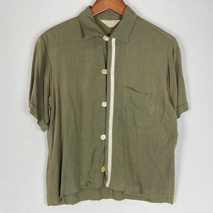 【現状渡し品】【メンズ】 TOWNCRAFT タウンクラフト 60's OPENCOLLAR S/S SHIRT VINTAGE 60年代 オープンカラー ショートスリーブ シャツ 半袖 トップス ヴィンテージ 145-260616-yo-03-tei サイズ：M カラー：グリーン 万代Net店