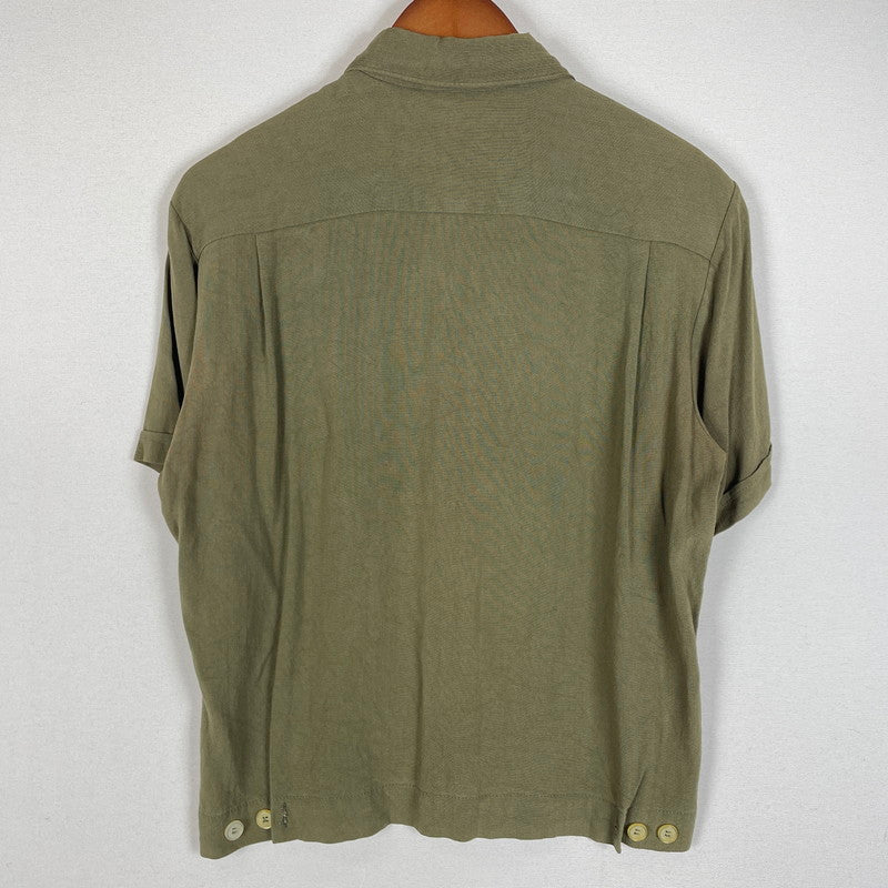 【現状渡し品】【メンズ】 TOWNCRAFT タウンクラフト 60's OPENCOLLAR S/S SHIRT VINTAGE 60年代 オープンカラー ショートスリーブ シャツ 半袖 トップス ヴィンテージ 145-260616-yo-03-tei サイズ：M カラー：グリーン 万代Net店