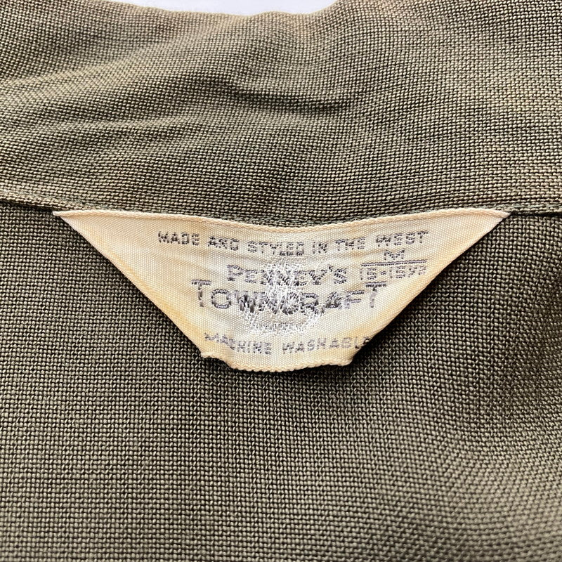【現状渡し品】【メンズ】 TOWNCRAFT タウンクラフト 60's OPENCOLLAR S/S SHIRT VINTAGE 60年代 オープンカラー ショートスリーブ シャツ 半袖 トップス ヴィンテージ 145-260616-yo-03-tei サイズ：M カラー：グリーン 万代Net店