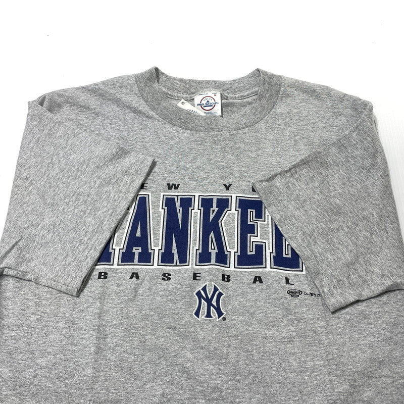 【中古品】【メンズ】 DELTA デルタ YANKEES LOGO S/S TEE ヤンキース ロゴ ショートスリーブ Tシャツ 半袖 トップス 145-260808-sa-01-tei サイズ：M カラー：グレー 万代Net店