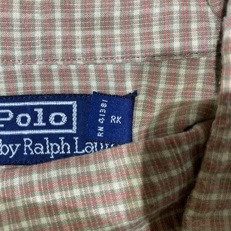 【中古品】【メンズ】 POLO by RALPH LAUREN ポロバイラルフローレン COLLIER CHECK S/S SHIRT コリアー チェック ショートスリーブシャツ 半袖トップス 145-260704-ss-01-tei サイズ：XL カラー：ブラウン 万代Net店