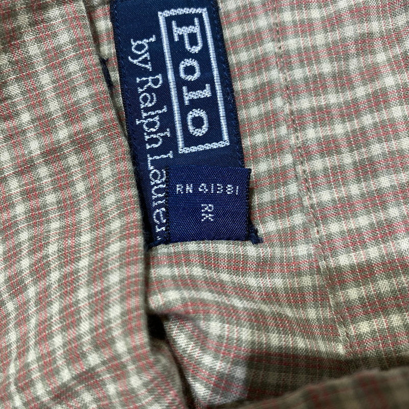 【中古品】【メンズ】 POLO by RALPH LAUREN ポロバイラルフローレン COLLIER CHECK S/S SHIRT コリアー チェック ショートスリーブシャツ 半袖トップス 145-260704-ss-01-tei サイズ：XL カラー：ブラウン 万代Net店