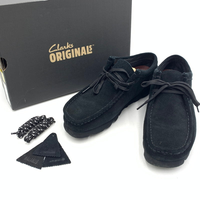 【中古品】【メンズ】 Clarks クラークス WALLABEE GTX BOOTS 26179251 ワラビー ブーツ 靴 ゴアテックス ビブラムソール 164-260615-ko-06-tei サイズ：UK7.5 カラー：ブラック 万代Net店