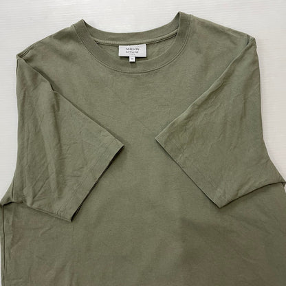 【中古品】【メンズ】 MAISON KITSUNE メゾン キツネ HANDWRITING COMFORT TEE MM00126KJ7025 ハンドライティング コンフォート Tシャツ 半袖 トップス 141-260614-sa-01-tei サイズ：XS カラー：カーキ 万代Net店