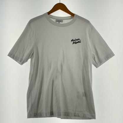【中古品】【メンズ】 MAISON KITSUNE メゾン キツネ HANDWRITING TEE MM00126KJ7025 ハンドライティング コンフォート Tシャツ 半袖 トップス 141-260614-sa-04-tei サイズ：XS カラー：ホワイト 万代Net店