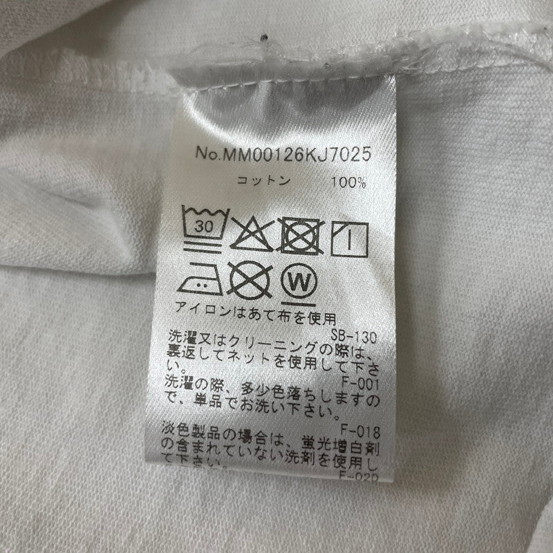 【中古品】【メンズ】 MAISON KITSUNE メゾン キツネ HANDWRITING TEE MM00126KJ7025 ハンドライティング コンフォート Tシャツ 半袖 トップス 141-260614-sa-04-tei サイズ：XS カラー：ホワイト 万代Net店