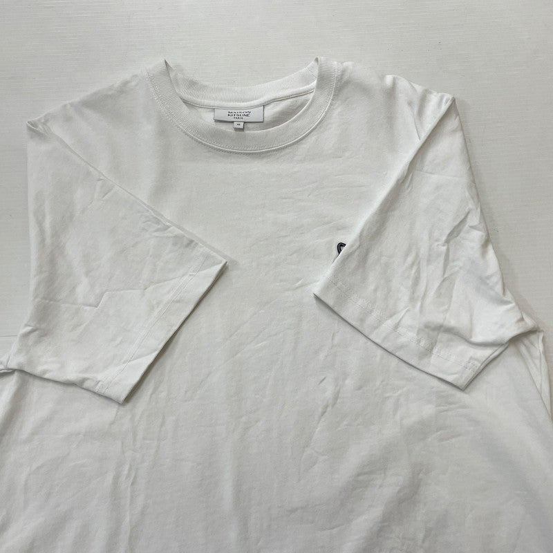 【中古品】【メンズ】 MAISON KITSUNE メゾン キツネ FOX HEAD PM00108KJ7025 フォックスヘッド Tシャツ 半袖 トップス 141-260614-sa-03-tei サイズ：XS カラー：ホワイト 万代Net店