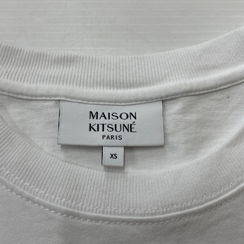 【中古品】【メンズ】 MAISON KITSUNE メゾン キツネ FOX HEAD PM00108KJ7025 フォックスヘッド Tシャツ 半袖 トップス 141-260614-sa-03-tei サイズ：XS カラー：ホワイト 万代Net店