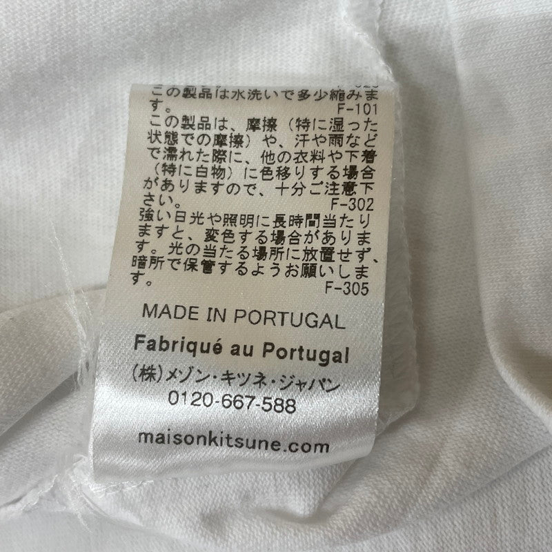 【中古品】【メンズ】 MAISON KITSUNE メゾン キツネ FOX HEAD PM00108KJ7025 フォックスヘッド Tシャツ 半袖 トップス 141-260614-sa-03-tei サイズ：XS カラー：ホワイト 万代Net店