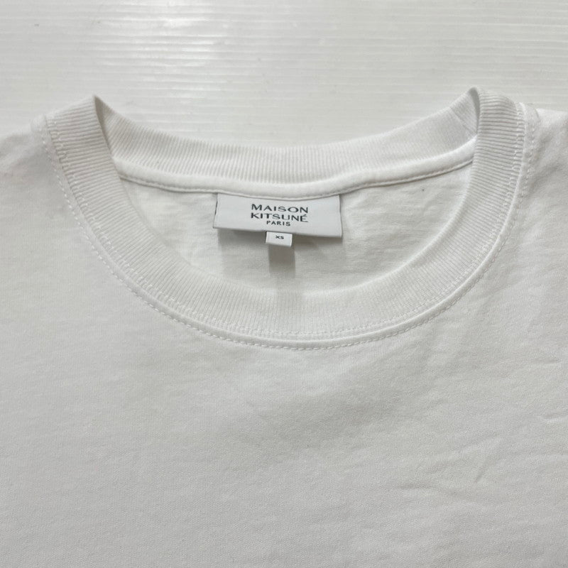 【中古品】【メンズ】 MAISON KITSUNE メゾン キツネ FOX HEAD PM00108KJ7025 フォックスヘッド Tシャツ 半袖 トップス 141-260614-sa-03-tei サイズ：XS カラー：ホワイト 万代Net店