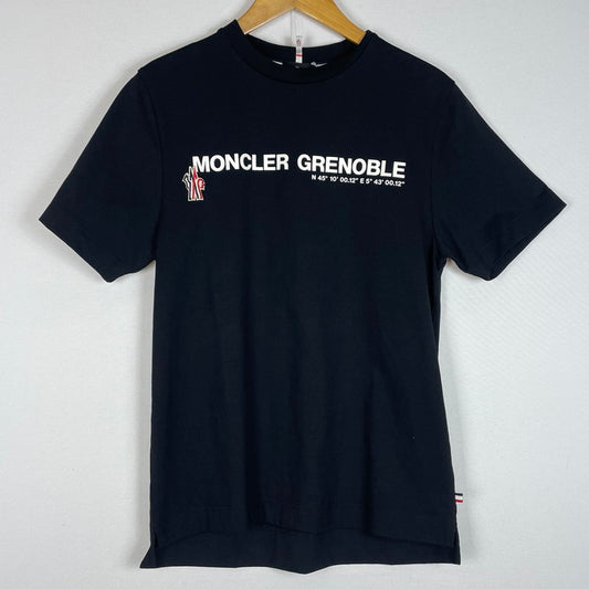 【中古品】【メンズ】 MONCLER モンクレール GRENOBLE TEE L10978C00017 グルノーブル Ｔシャツ 半袖 トップス 141-260614-sa-02-tei サイズ：S カラー：ブラック 万代Net店