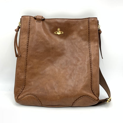 【中古品】【メンズ】 Vivienne Westwood ヴィヴィアン・ウエストウッド ORB SHOULDER BAG オーブ ショルダーバッグ カバン レザーバッグ 188-260723-ko-04-tei カラー：ブラウン 万代Net店