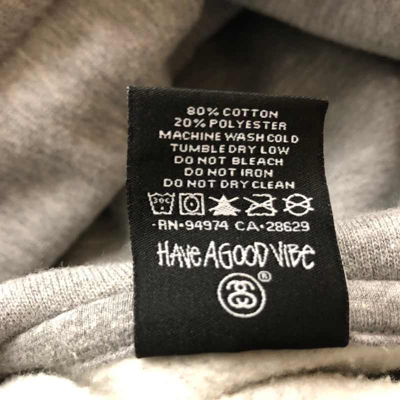 【中古品】【メンズ】 STUSSY ステューシー LOGO HOODIE ロゴ フーディ トップス プルーオーバー 142-260702-sa-20-tei サイズ：L カラー：グレー 万代Net店