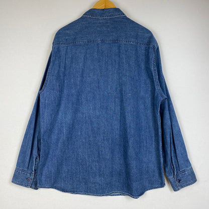【中古品】【メンズ】 KOJIMA GENES 児島ジーンズ DENIM SHIRT MADE IN JAPAN デニムシャツ トップス 日本製 145-260702-ss-04-tei サイズ：XL カラー：インディゴ 万代Net店