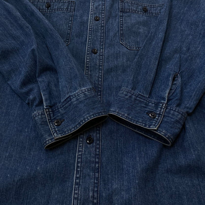 【中古品】【メンズ】 KOJIMA GENES 児島ジーンズ DENIM SHIRT MADE IN JAPAN デニムシャツ トップス 日本製 145-260702-ss-04-tei サイズ：XL カラー：インディゴ 万代Net店