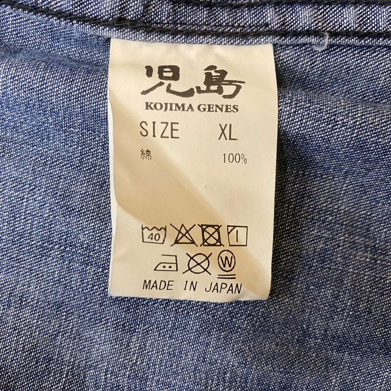 【中古品】【メンズ】 KOJIMA GENES 児島ジーンズ DENIM SHIRT MADE IN JAPAN デニムシャツ トップス 日本製 145-260702-ss-04-tei サイズ：XL カラー：インディゴ 万代Net店