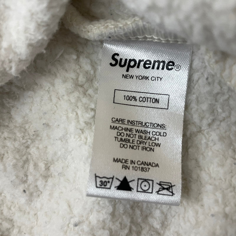 【中古品】【メンズ】 SUPREME シュプリーム 19FW SMALL BOX LOGO CREWNECK 19年秋冬 スモール ボックス ロゴ クールネック 長袖 トップス トレーナ－ 149-260618-sa-12-tei サイズ：L カラー：クリーム 万代Net店