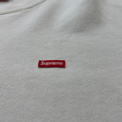 【中古品】【メンズ】 SUPREME シュプリーム 19FW SMALL BOX LOGO CREWNECK 19年秋冬 スモール ボックス ロゴ クールネック 長袖 トップス トレーナ－ 149-260618-sa-12-tei サイズ：L カラー：クリーム 万代Net店