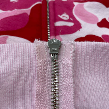 【中古品】【メンズ】 A BATHINGAPE アベイシングエイプ SHARK FULLZIP HOODIE 001ZPK801003M シャーク フルジップ フーディ 長袖 トップス パーカー 144-260615-sa-11-tei サイズ：M カラー：ピンク 万代Net店