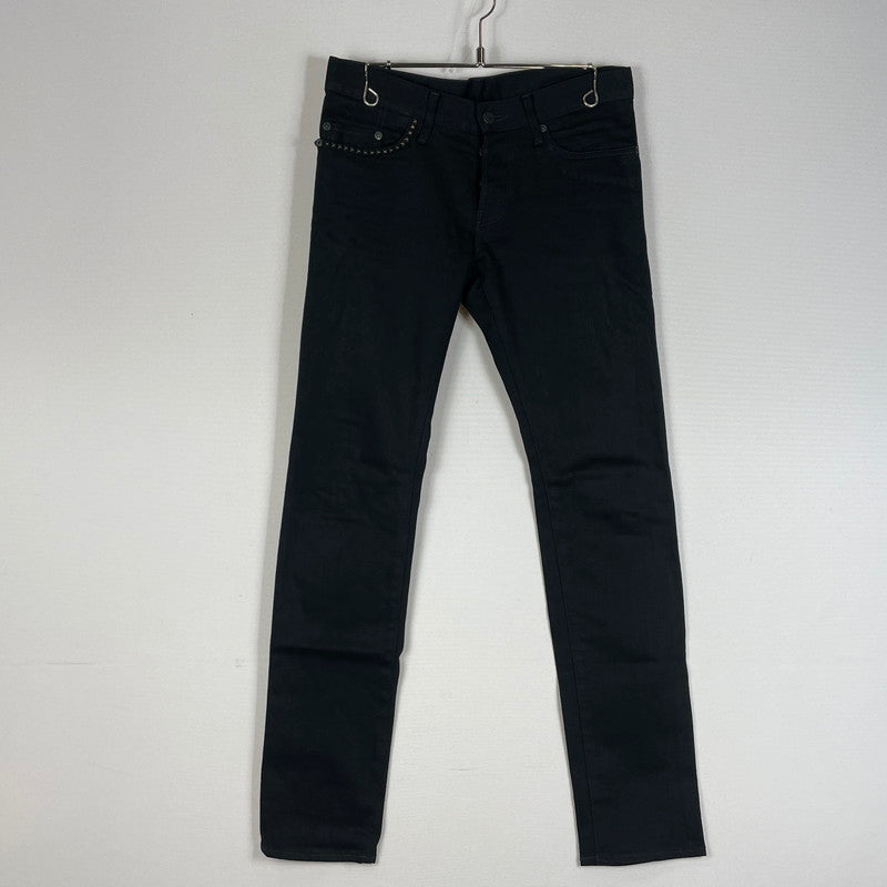 【中古品】【メンズ】 HYSTERIC GLAMOUR ヒステリック グラマー STUDDED STRAIGHT DENIM 0241AP20 スタッズ スリムストレート デニムパンツ ボトムス 151-260615-sa-15-tei サイズ：30 カラー：ブラック 万代Net店