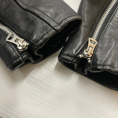 【中古品】【メンズ】 SCHOTT ショット DOUBLE BREST RIDERS JACKET 3171060 ダブル ベスト ライダース ジャケット アウター 145-260615-sa-13-tei サイズ：L カラー：ブラック 万代Net店
