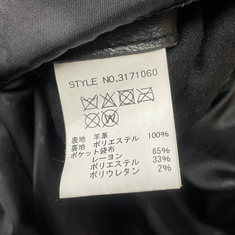 【中古品】【メンズ】 SCHOTT ショット DOUBLE BREST RIDERS JACKET 3171060 ダブル ベスト ライダース ジャケット アウター 145-260615-sa-13-tei サイズ：L カラー：ブラック 万代Net店