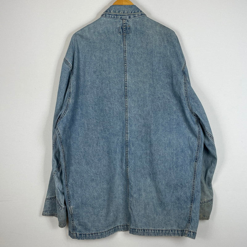 【中古品】【メンズ】 CALVIN KLEIN カルバンクライン 90’ｓ COVERALL DENIM JACKET 90年代 カバーオール デニム ジャケット アウター 141-260615-sa-12-tei サイズ：XL カラー：インディゴ 万代Net店
