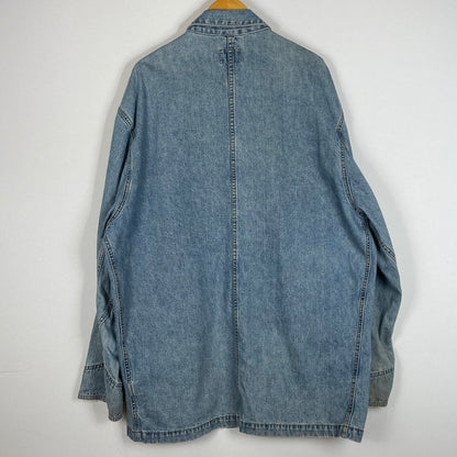 【中古品】【メンズ】 CALVIN KLEIN カルバンクライン 90’ｓ COVERALL DENIM JACKET 90年代 カバーオール デニム ジャケット アウター 141-260615-sa-12-tei サイズ：XL カラー：インディゴ 万代Net店