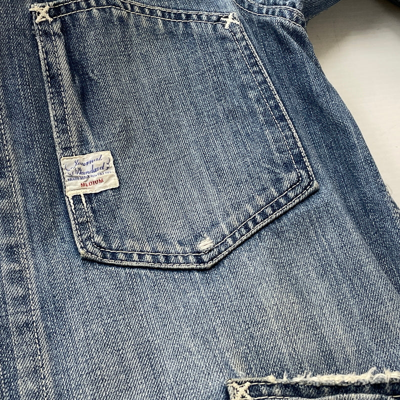 【現状渡し品】【メンズ】 JOUNAL STANDARD ジャーナル スタンダード USED PROCESSING NOCOLLAR COVERALL ユーズド 加工 ノーカラーカバーオール アウター 147-260830-sa-09-tei サイズ：M カラー：インディゴ 万代Net店