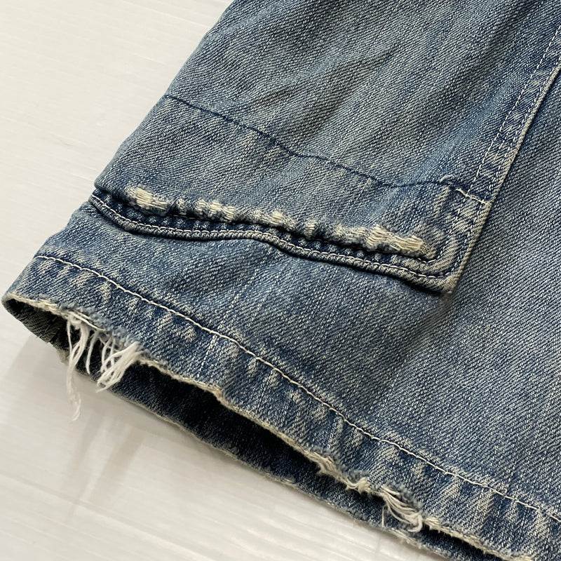 【現状渡し品】【メンズ】 JOUNAL STANDARD ジャーナル スタンダード USED PROCESSING NOCOLLAR COVERALL ユーズド 加工 ノーカラーカバーオール アウター 147-260830-sa-09-tei サイズ：M カラー：インディゴ 万代Net店