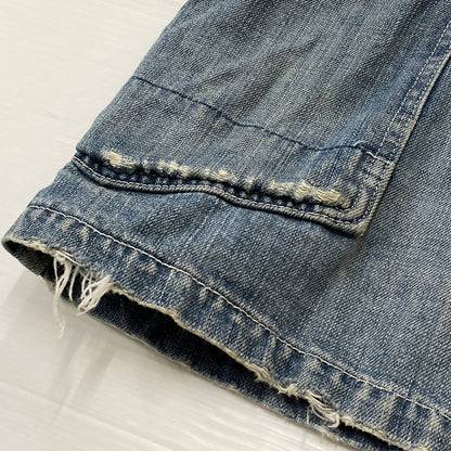 【現状渡し品】【メンズ】 JOUNAL STANDARD ジャーナル スタンダード USED PROCESSING NOCOLLAR COVERALL ユーズド 加工 ノーカラーカバーオール アウター 147-260830-sa-09-tei サイズ：M カラー：インディゴ 万代Net店
