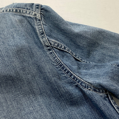 【現状渡し品】【メンズ】 JOUNAL STANDARD ジャーナル スタンダード USED PROCESSING NOCOLLAR COVERALL ユーズド 加工 ノーカラーカバーオール アウター 147-260830-sa-09-tei サイズ：M カラー：インディゴ 万代Net店