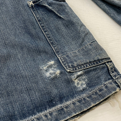 【現状渡し品】【メンズ】 JOUNAL STANDARD ジャーナル スタンダード USED PROCESSING NOCOLLAR COVERALL ユーズド 加工 ノーカラーカバーオール アウター 147-260830-sa-09-tei サイズ：M カラー：インディゴ 万代Net店