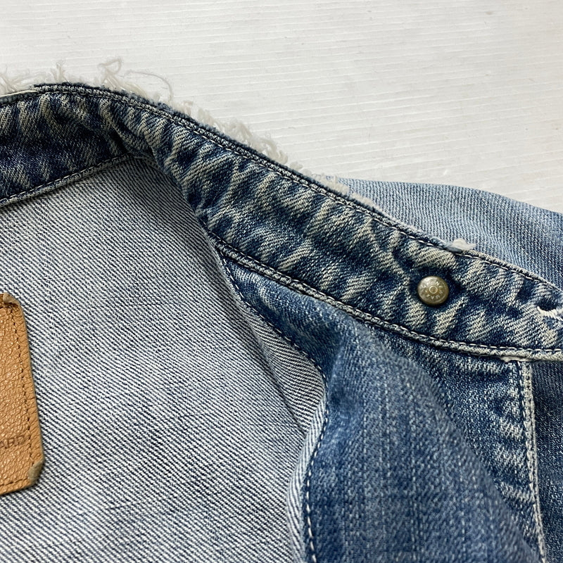 【現状渡し品】【メンズ】 JOUNAL STANDARD ジャーナル スタンダード USED PROCESSING NOCOLLAR COVERALL ユーズド 加工 ノーカラーカバーオール アウター 147-260830-sa-09-tei サイズ：M カラー：インディゴ 万代Net店