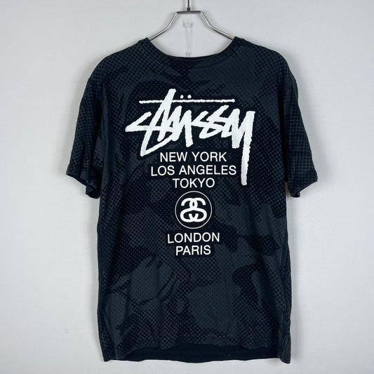 【中古品】【メンズ】 STUSSY ステューシー 00's S/S TEE 2000年代 ショートスリーブ Ｔシャツ 半袖 トップス 142-260618-sa-16-tei サイズ：M カラー：ブラック 万代Net店