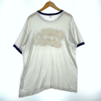 【中古品】【メンズ】 CHAMPION チャンピオン 80's PURDUE UNIVERSITY RINGER NECK TEE VINTAGE 80年代 パデュー大学 リンガー Tシャツ 半袖 トップス トリコタグ ヴィンテージ 145-260828-yo-11-teih サイズ：XL カラー：ホワイト 万代Net店