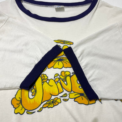 【中古品】【メンズ】 CHAMPION チャンピオン 80's PURDUE UNIVERSITY RINGER NECK TEE VINTAGE 80年代 パデュー大学 リンガー Tシャツ 半袖 トップス トリコタグ ヴィンテージ 145-260828-yo-11-teih サイズ：XL カラー：ホワイト 万代Net店