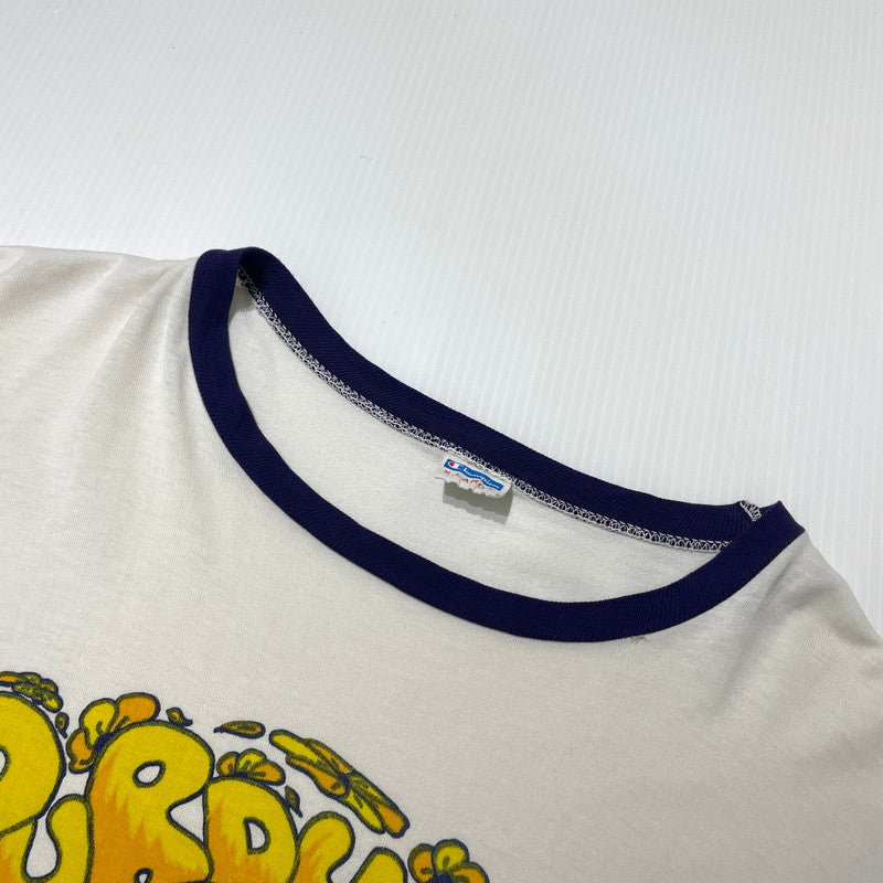 【中古品】【メンズ】 CHAMPION チャンピオン 80's PURDUE UNIVERSITY RINGER NECK TEE VINTAGE 80年代 パデュー大学 リンガー Tシャツ 半袖 トップス トリコタグ ヴィンテージ 145-260828-yo-11-teih サイズ：XL カラー：ホワイト 万代Net店