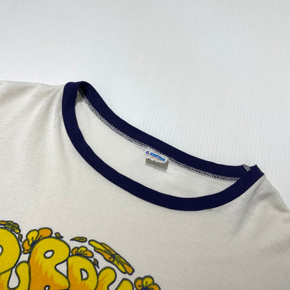 【中古品】【メンズ】 CHAMPION チャンピオン 80's PURDUE UNIVERSITY RINGER NECK TEE VINTAGE 80年代 パデュー大学 リンガー Tシャツ 半袖 トップス トリコタグ ヴィンテージ 145-260828-yo-11-teih サイズ：XL カラー：ホワイト 万代Net店