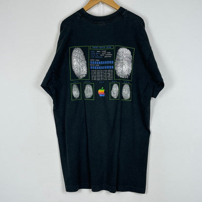 【中古品】【メンズ】 UNKNOWN 90's APPLE アンノウン 90年代 アップル × MISSION IMPOSSIBLE ミッションインポッシブル 別注コラボ EXPECT THE IMPOSSIBLE エクスペクト ザ インポッシブル 半袖 トップス 145-260615-sa-07-tei サイズ：不明 カラー：ブラック 万代Net店