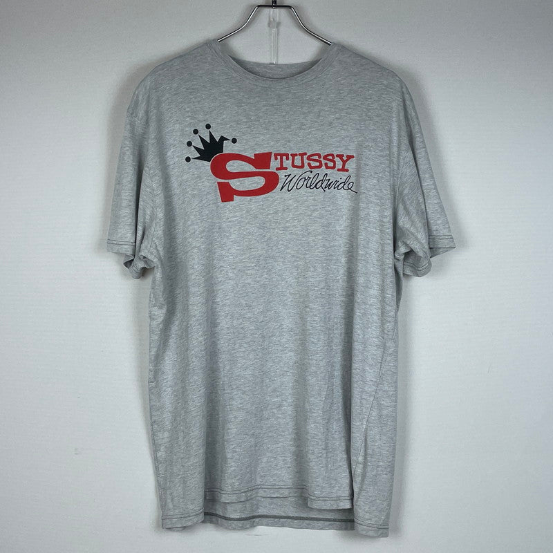 【中古品】【メンズ】 STUSSY ステューシー 90’s WORLDWIDE TEE 90年代 ワールドワイド Ｔシャツ 半袖 トップス 142-260618-sa-17-tei サイズ：XL カラー：グレー 万代Net店