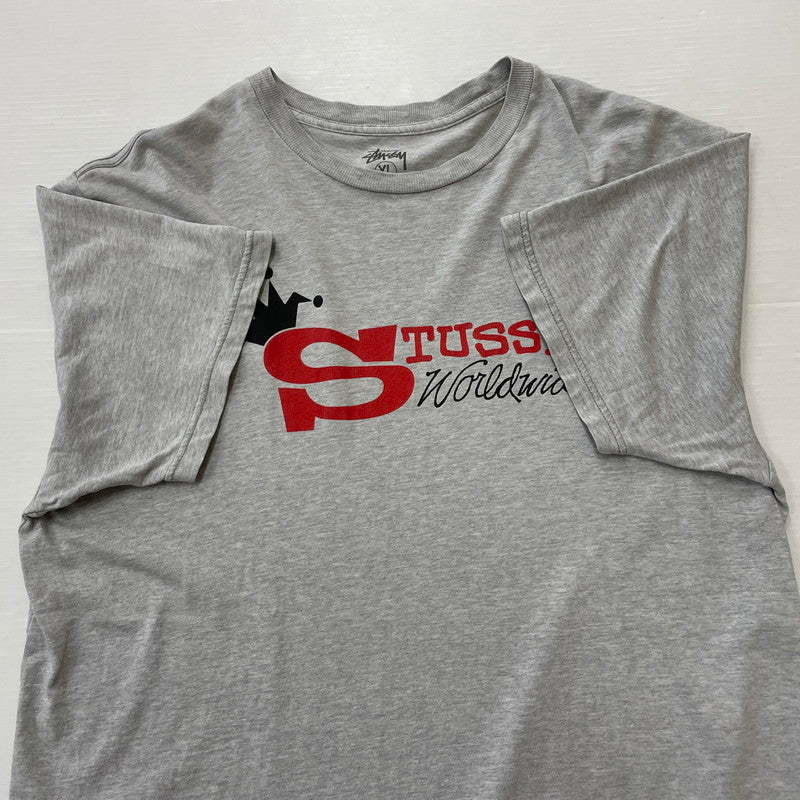 【中古品】【メンズ】 STUSSY ステューシー 90’s WORLDWIDE TEE 90年代 ワールドワイド Ｔシャツ 半袖 トップス 142-260618-sa-17-tei サイズ：XL カラー：グレー 万代Net店
