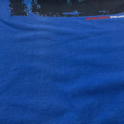 【中古品】【メンズ】 MARLBORO マルボロ UNLIMITED WOLF TEE アンリミテッド ウルフ Ｔシャツ 半袖 トップス 145-260615-sa-08-tei サイズ：フリーサイズ カラー：ブルー 万代Net店