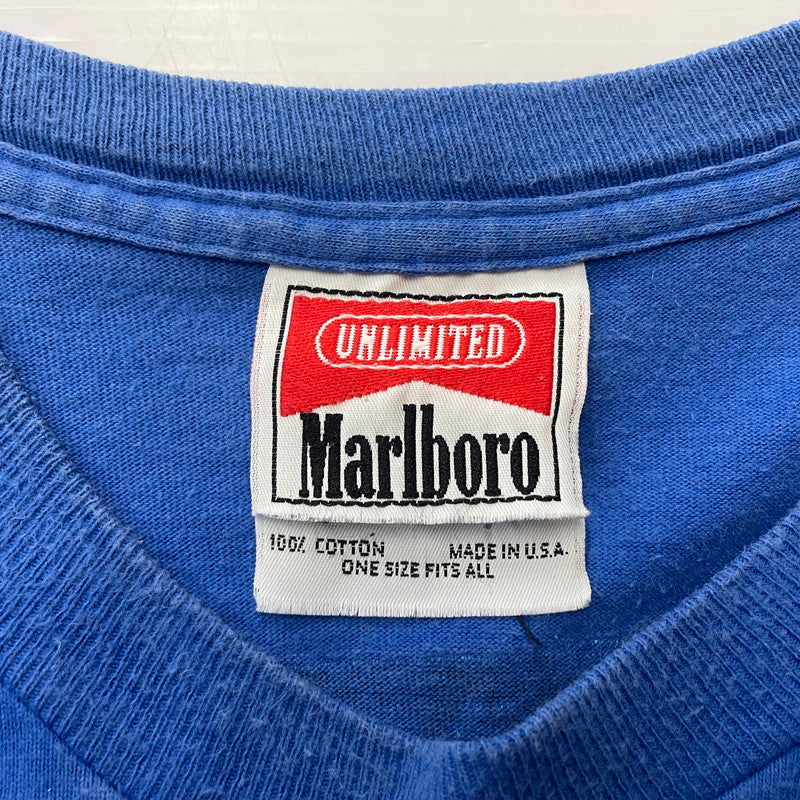 【中古品】【メンズ】 MARLBORO マルボロ UNLIMITED WOLF TEE アンリミテッド ウルフ Ｔシャツ 半袖 トップス 145-260615-sa-08-tei サイズ：フリーサイズ カラー：ブルー 万代Net店