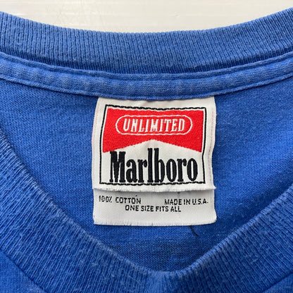 【中古品】【メンズ】 MARLBORO マルボロ UNLIMITED WOLF TEE アンリミテッド ウルフ Ｔシャツ 半袖 トップス 145-260615-sa-08-tei サイズ：フリーサイズ カラー：ブルー 万代Net店